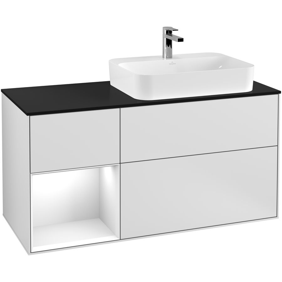 Wastafelonderkast Finion 1200x603x501mm White Matt Lacquer G392GFMT