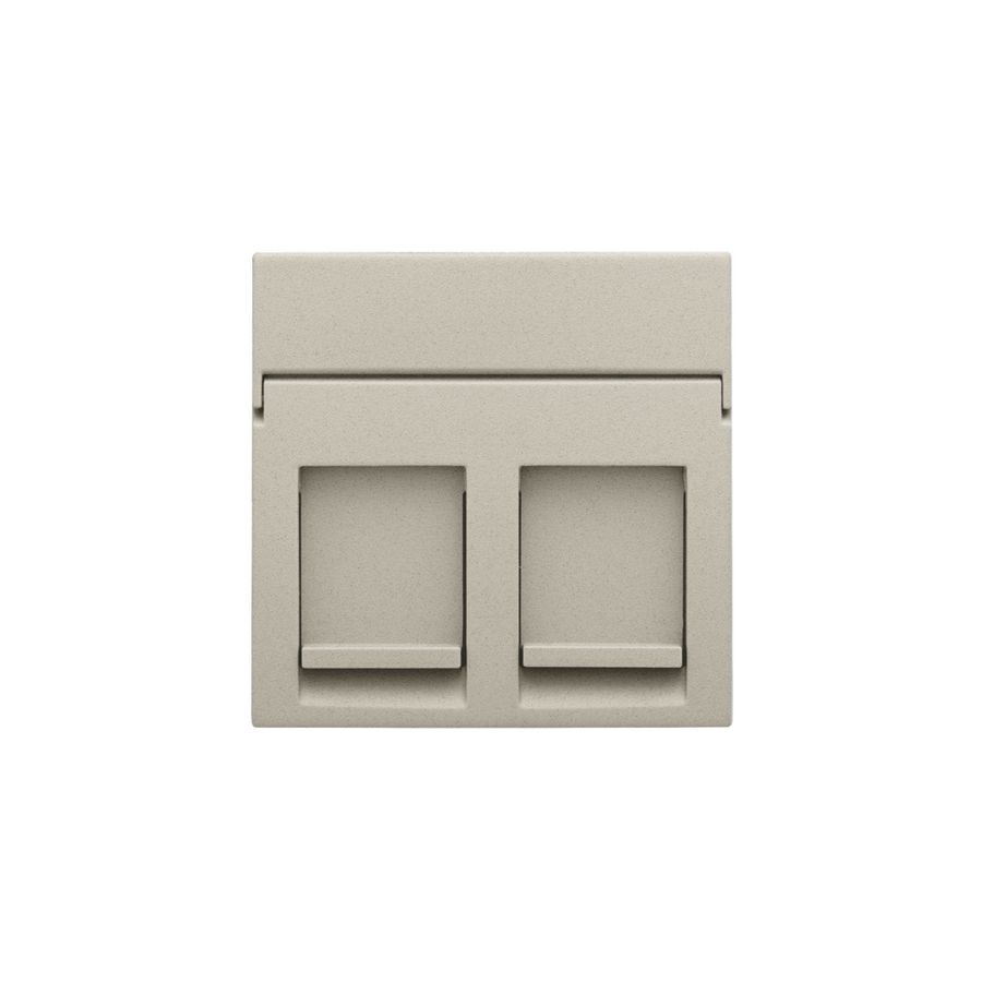Centraalplaat data 2x RJ sand textured
