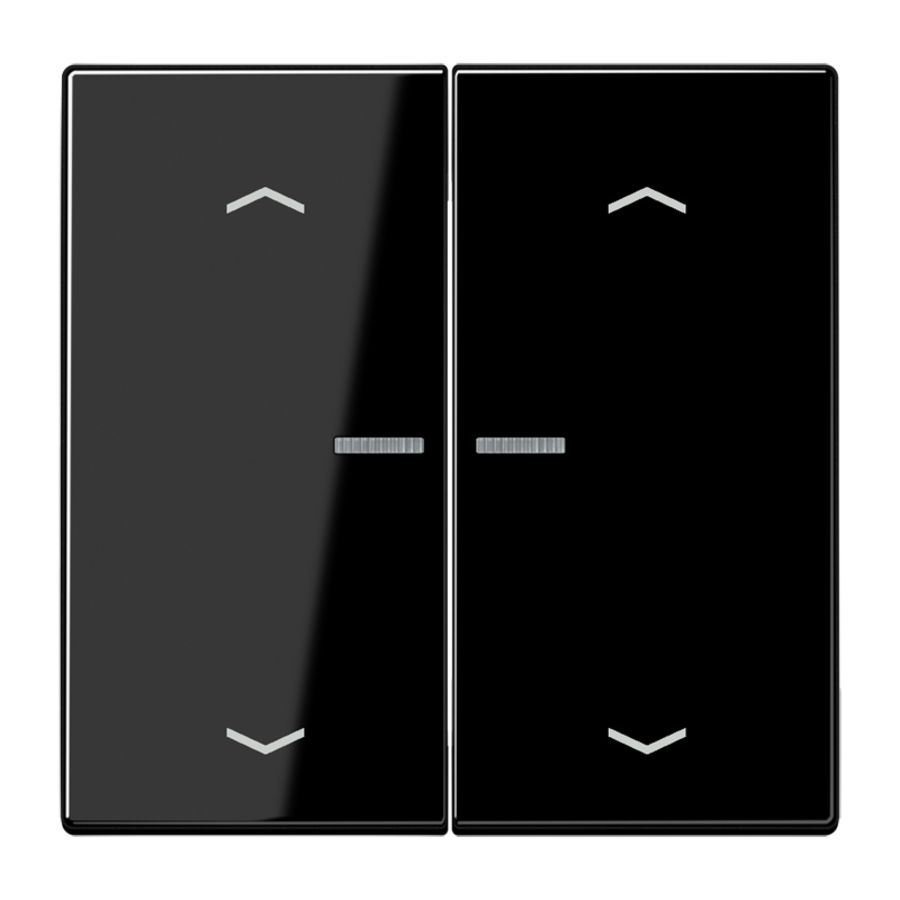 Stuurafdekking LS 2voudig zwart pijl HOME