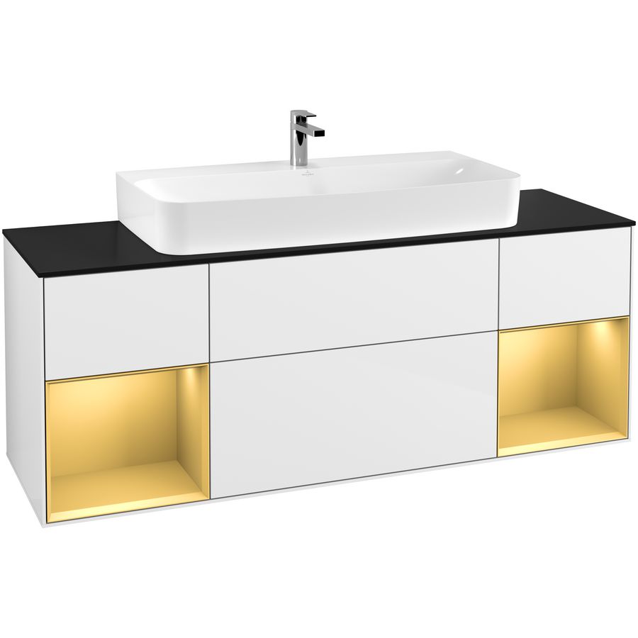 Wastafelonderkast Finion 1600x603x501mm G.White.L F212HFGF