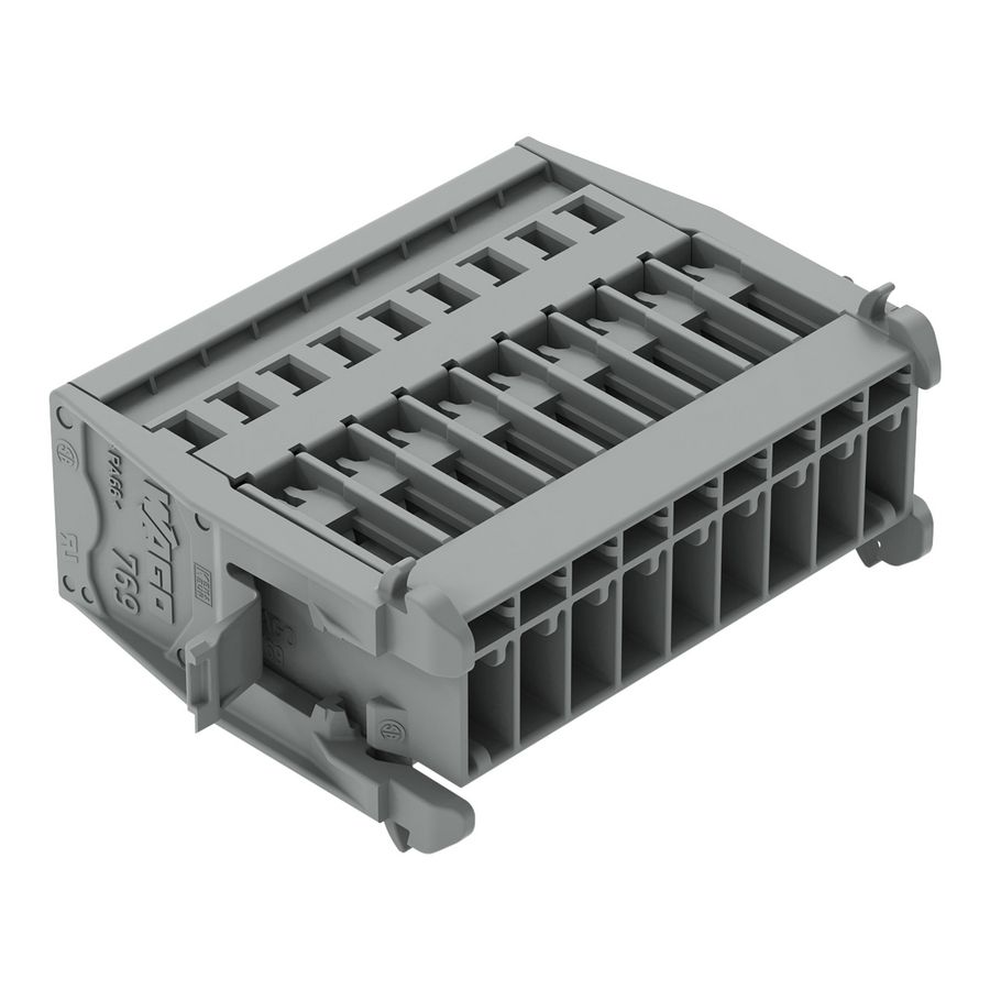 1-draads male steker CAGE CLAMP 4mm² grijs VVE=20