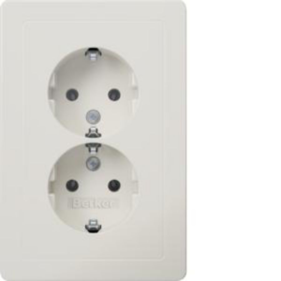 Wandcontactdoos RA 2V compact inb.doos vlak berker Q.1