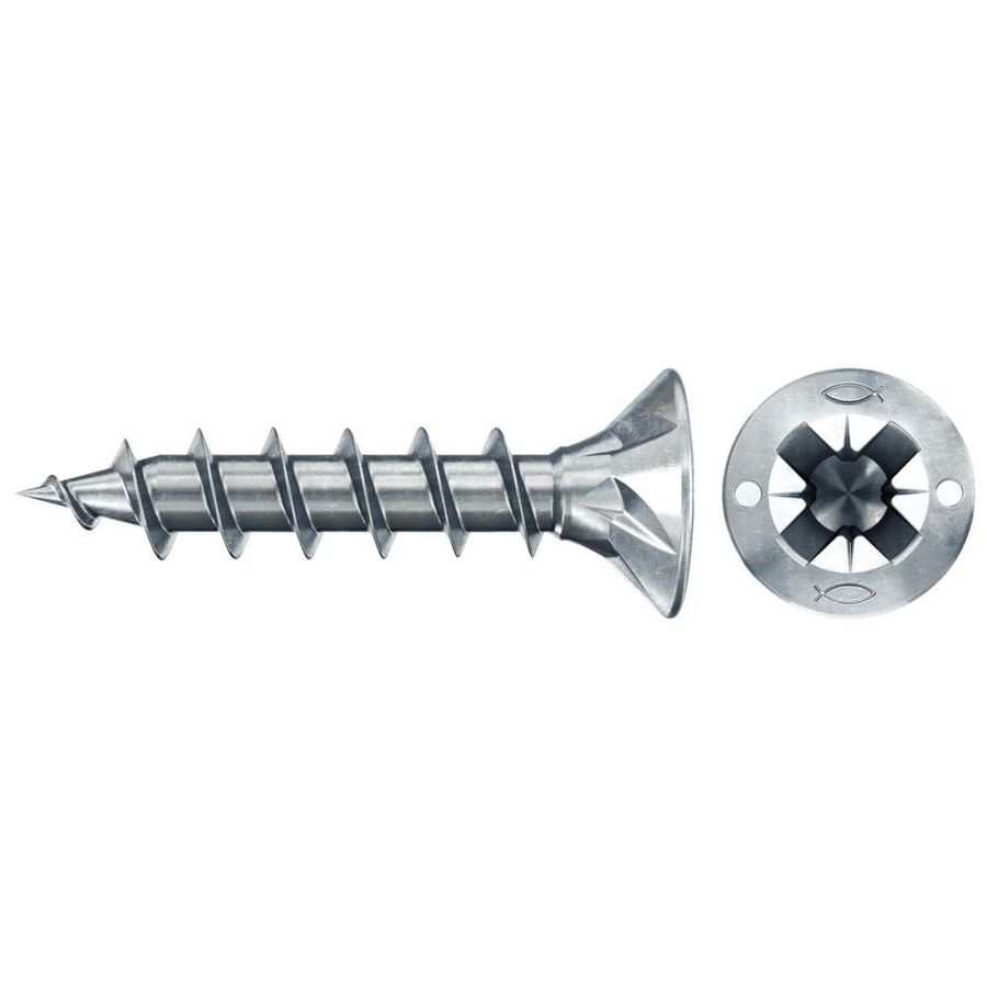 Spaanplaatschroef PowerFast 3,5x12mm PZ verzonken kop VD verzinkt VVE=200