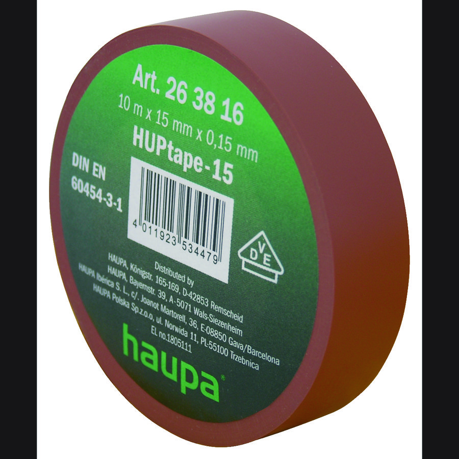 Elektro-isolatietape 15mmx10m bruin VVE=10