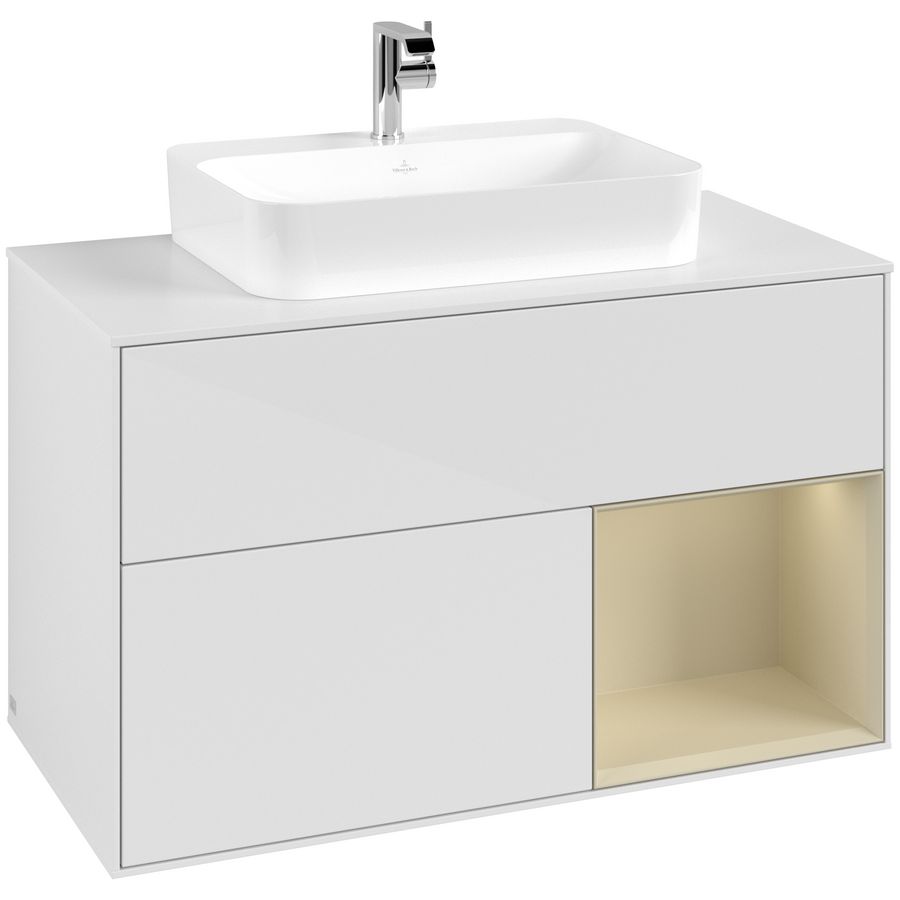 Wastafelonderkast Finion 1000x603x501mm G.White.L G371HJGF