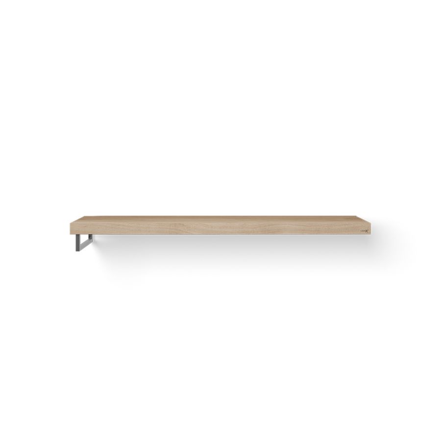 Wastafelblad Base Wood eiken 160cm RVS 1x handdoekbeugel LI.