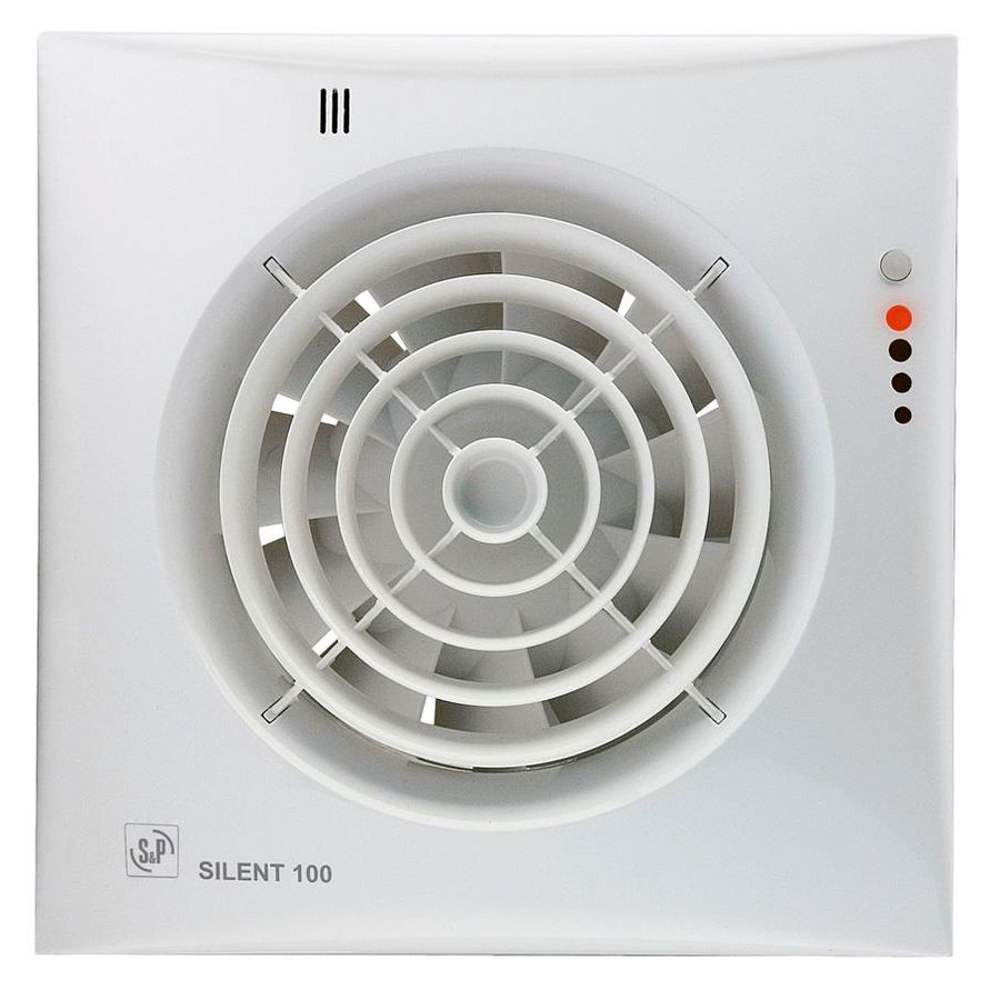Badkamerventilator SILENT-100CHZ 100mm met timer/hygrostaat VVE=4