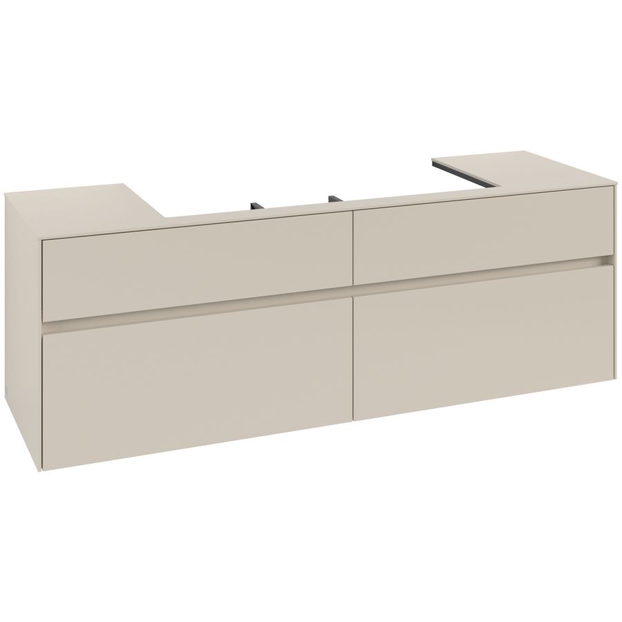 Wastafelonderkast Collaro 1600x548x500mm Cashmere Grey C031B0VN