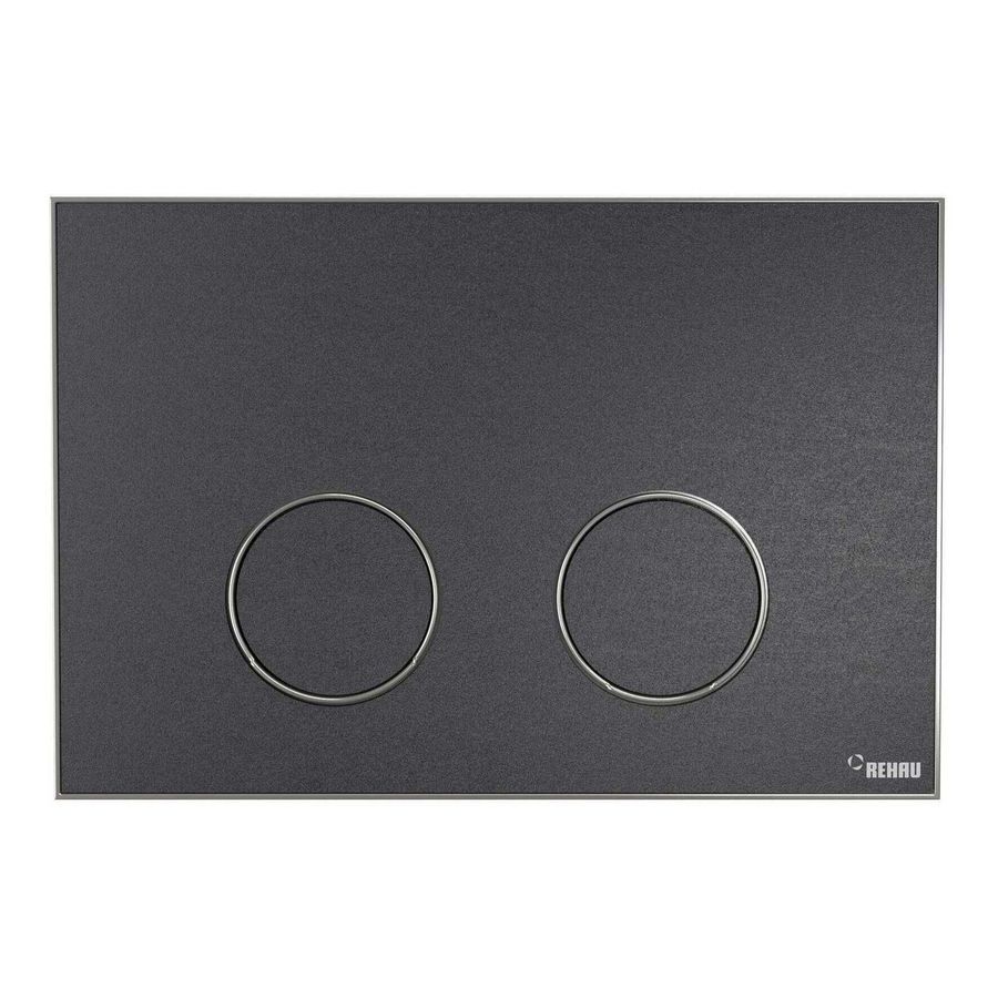 Frame Bedieningsplaat MEPA 2-toets zwart-matzilver