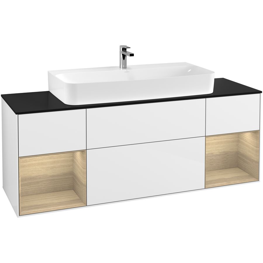 Wastafelonderkast Finion 1600x603x501mm G.White.L F212PCGF