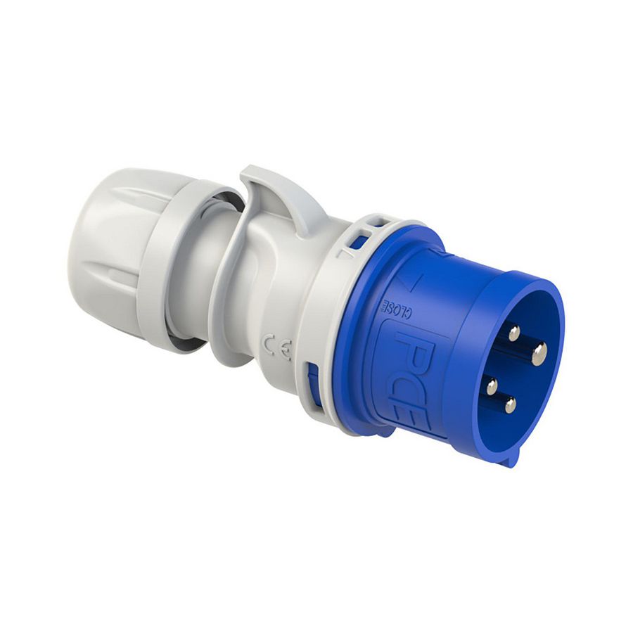 CEE-stekker / contactstop 16A 4p 200-250V 9h blauw IP44 Shark VVE=10