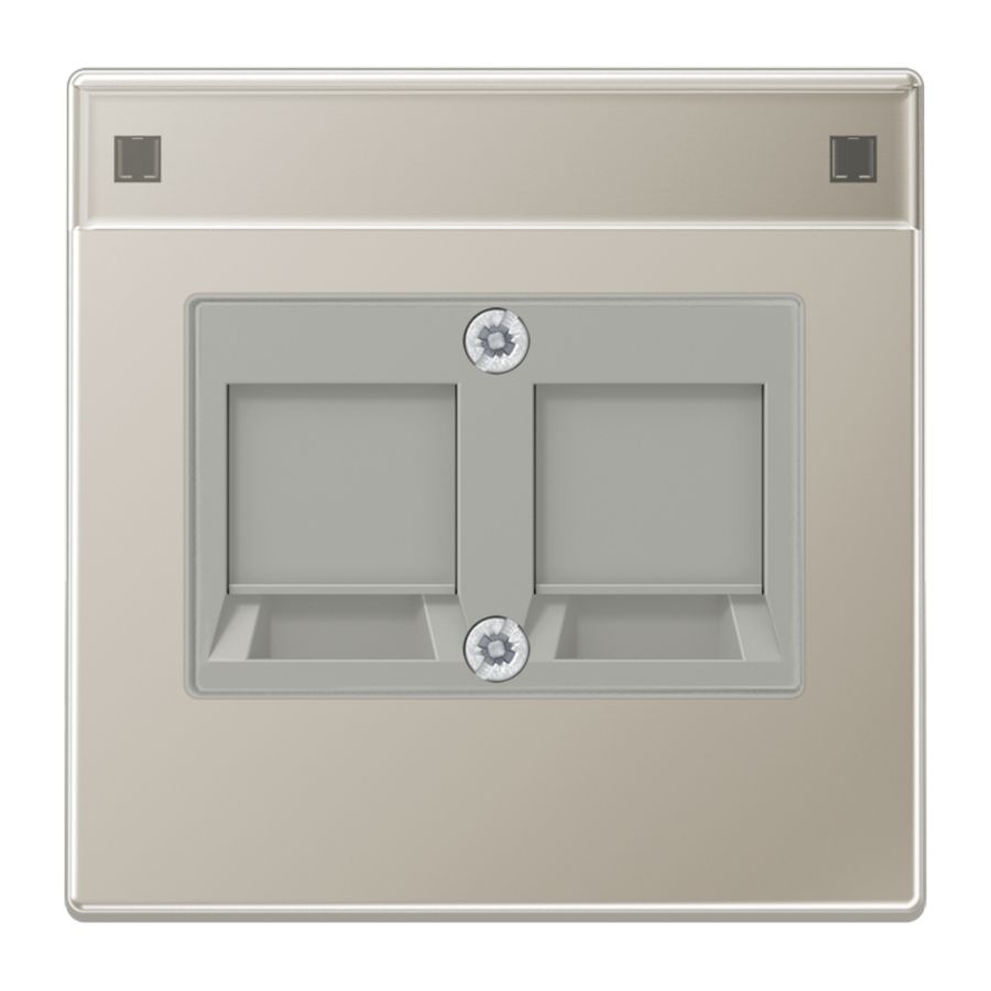 Afdekking edelstaal voor mod.jack 2-voudig LS VVE=10