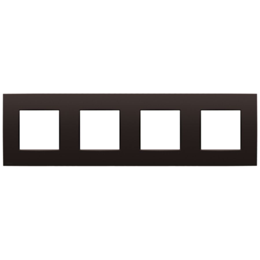Viervoudige afdekplaat 71 mm centerafstand Niko Intense dark