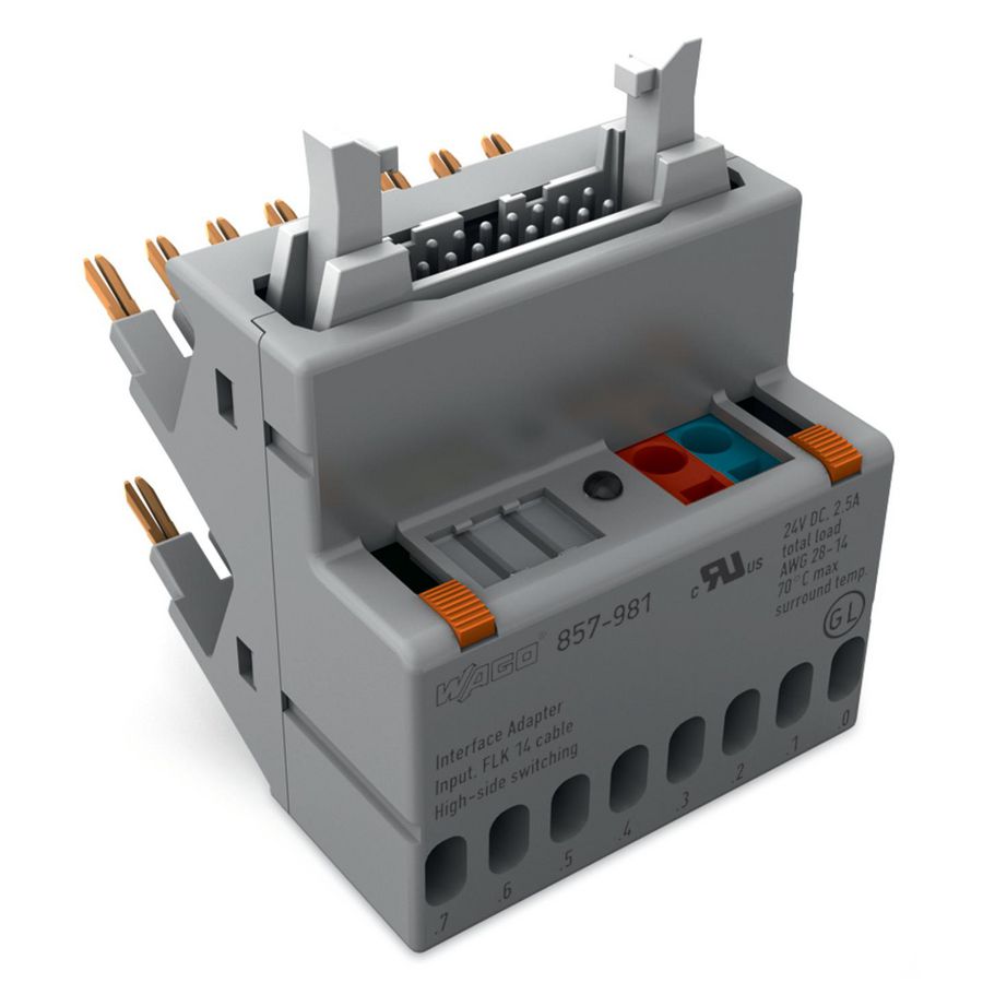 Interface Adapter 14-polig Ingang positief schakelend Wago