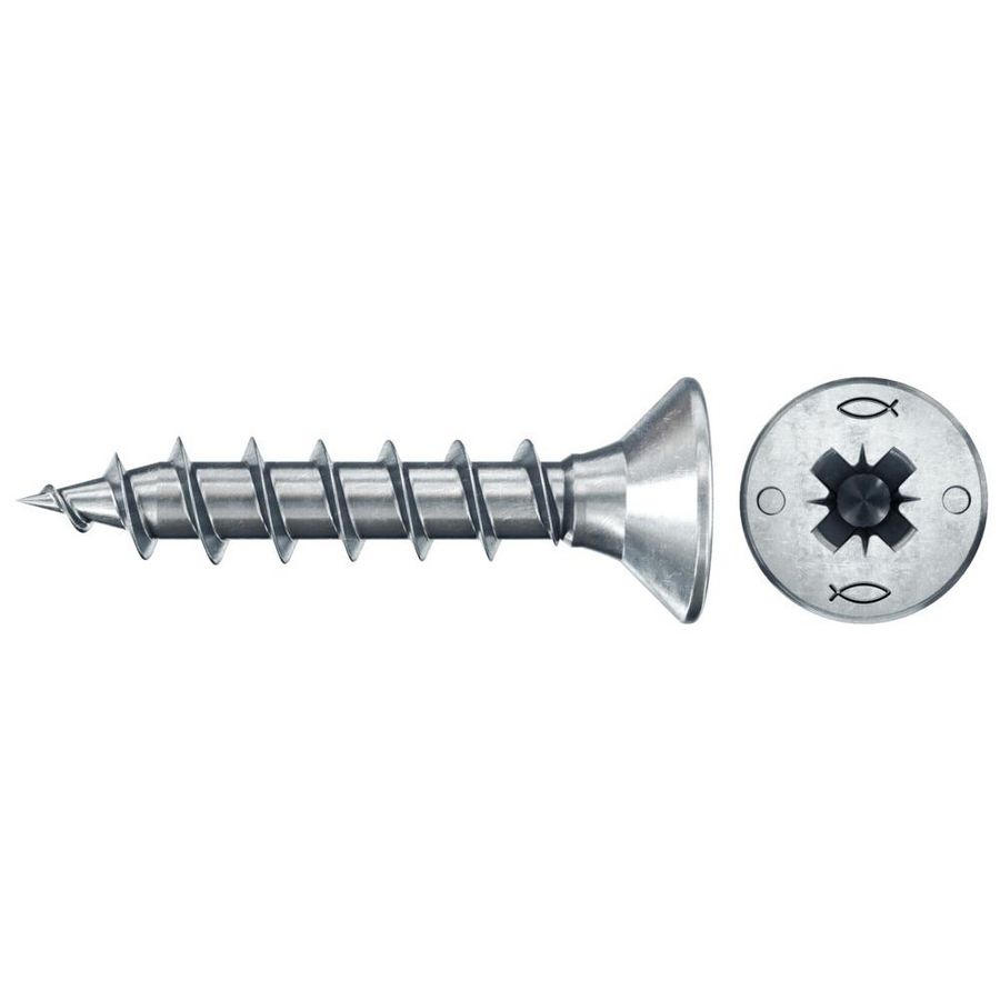 Spaanplaatschroef PowerFast 3x12mm PZ verzonken kop VD verzinkt VVE=200