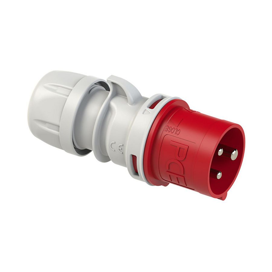 CEE-stekker / contactstop 32A 3p 400V 9h rood IP44 Shark VVE=10