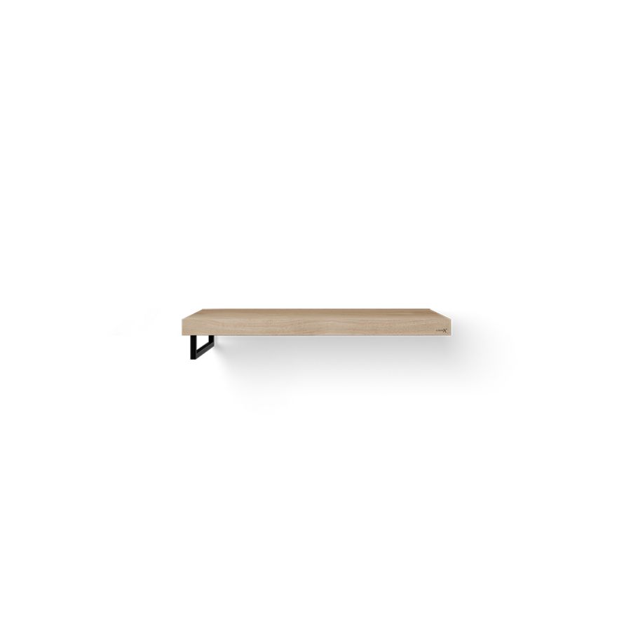 Wastafelblad Base Wood eiken 100cm zwart 1x handdoekbeugel LI.