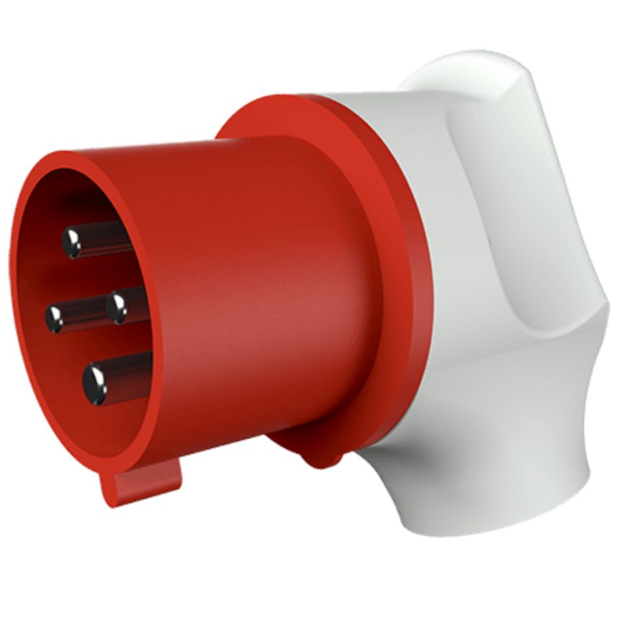 Haakse contactstop 32A 4-polig  6H 400V IP44