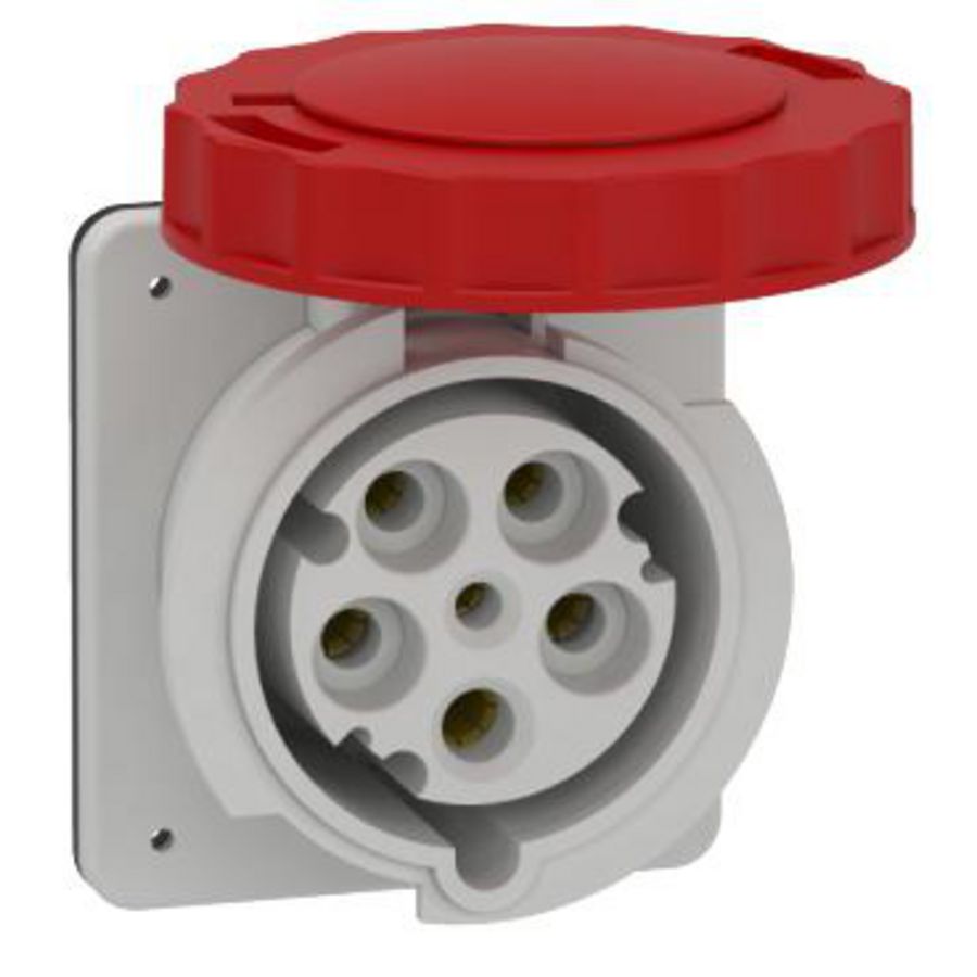 Industriele inbouwcontactdoos 3P+N+A 63A 380-415V AC PratiKa