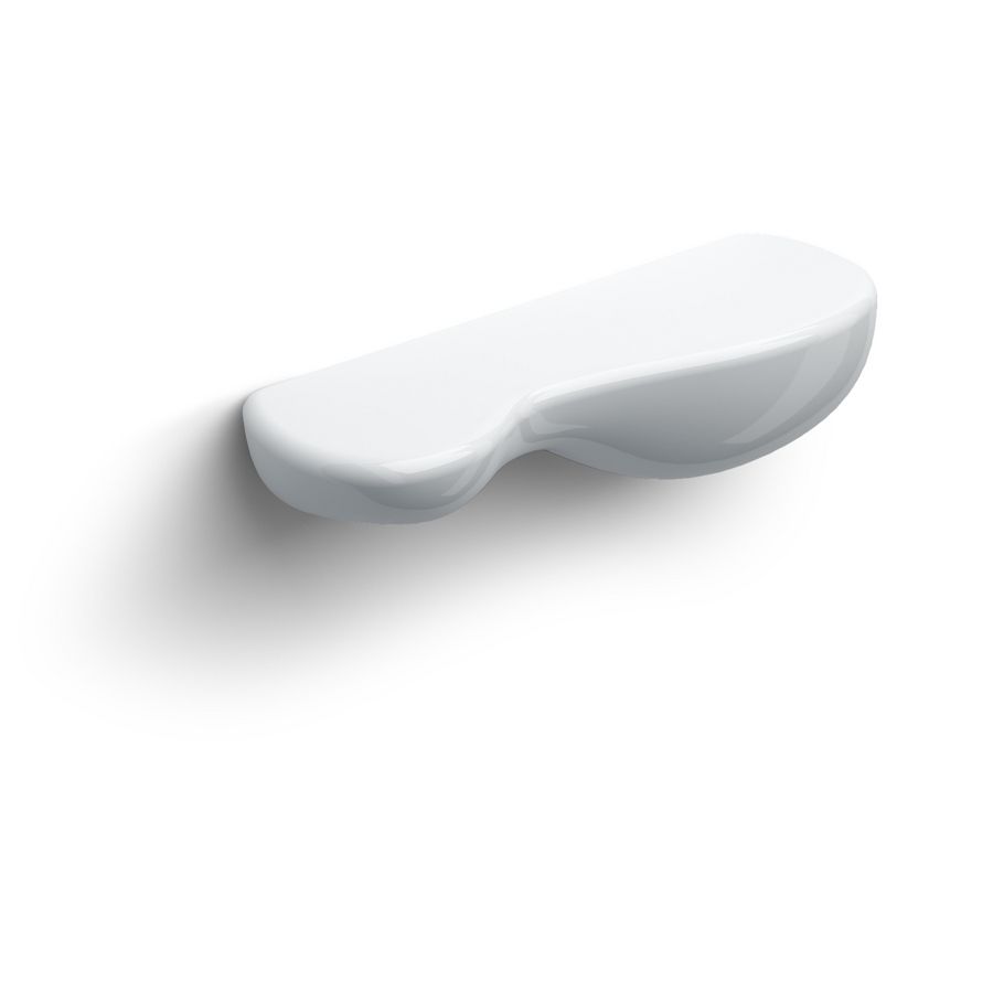 Cliff planchet keramiek 190x64mm wit  incl. bevestiging