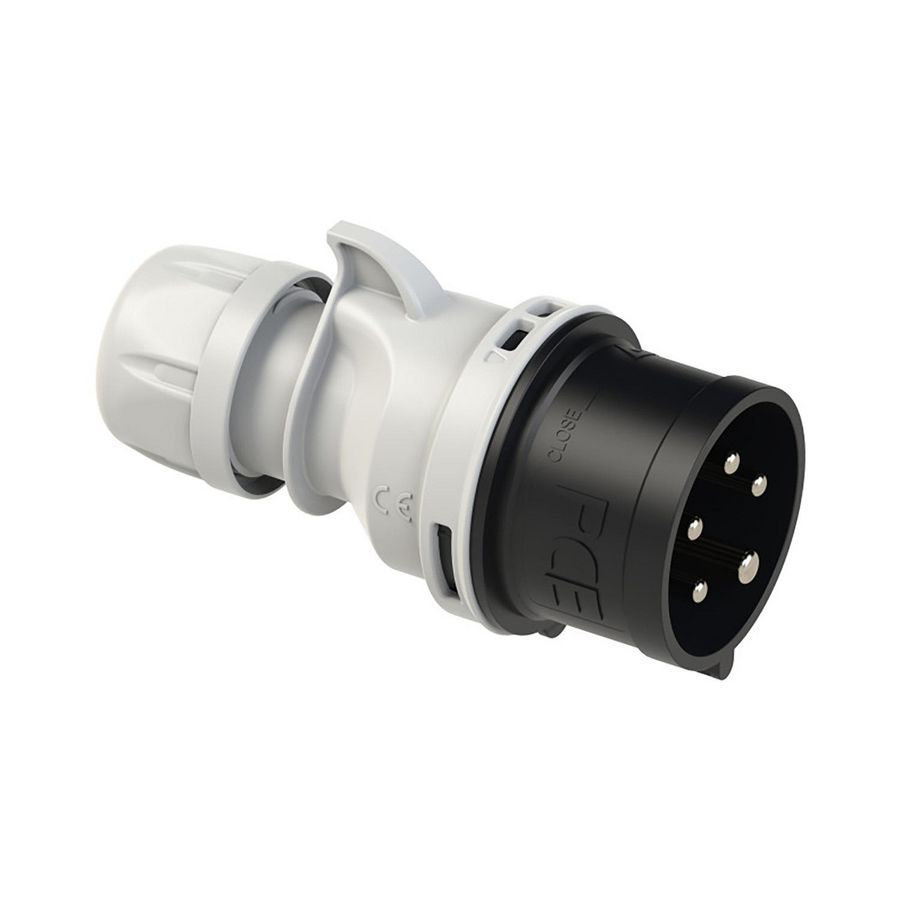 CEE-stekker / contactstop 32A 5p 500V 7h zwart IP44 Shark VVE=10