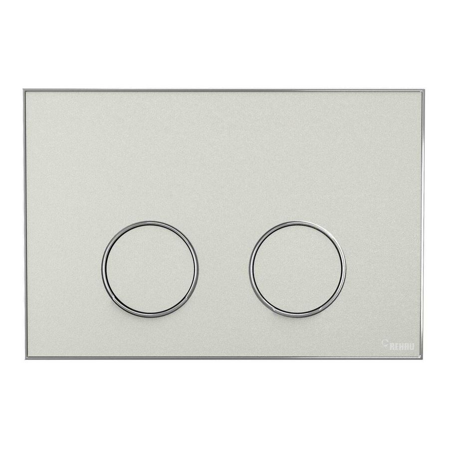 Frame Bedieningsplaat MEPA 2-toets warmgrijs-chroom glans