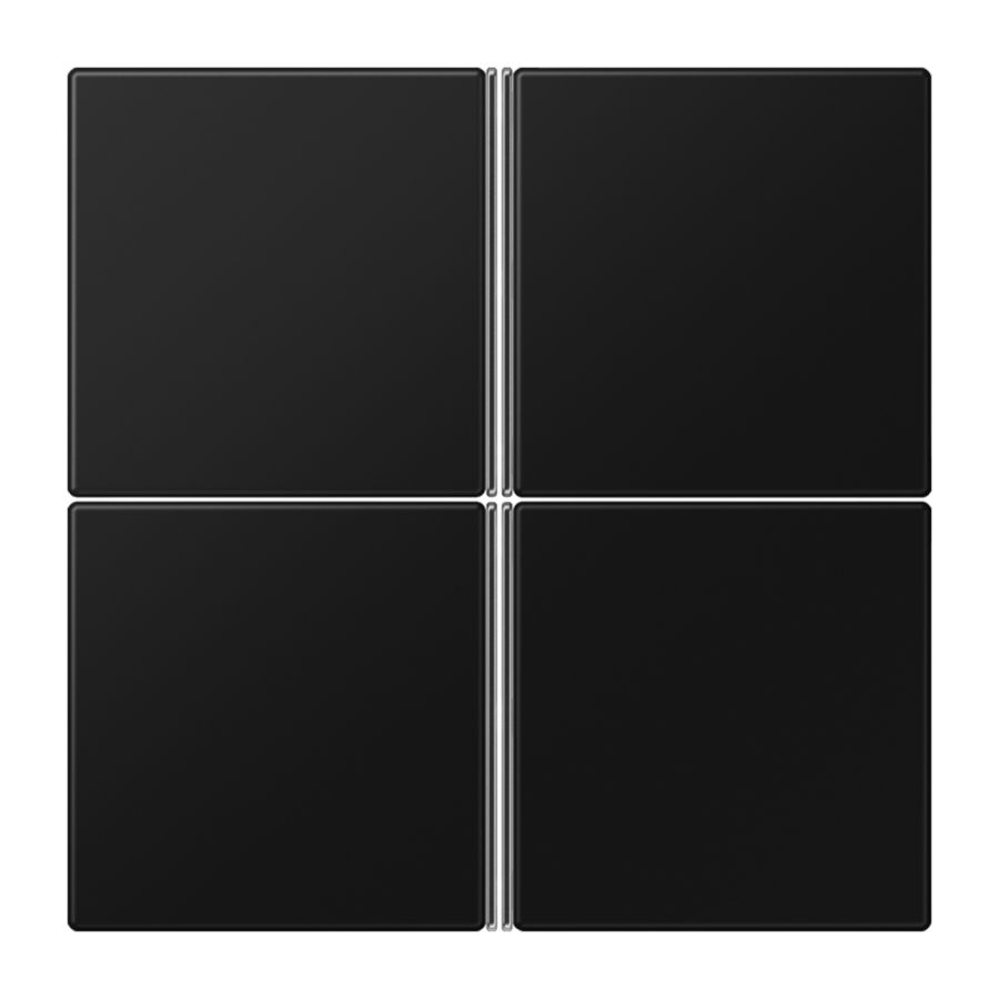Tastafdekking F40 LS 4-voudig matzwart KNX/eNet