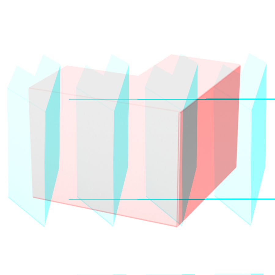 Zak a 2st. Buitenhoekstuk GGK LFG 15x30 wit RAL9010