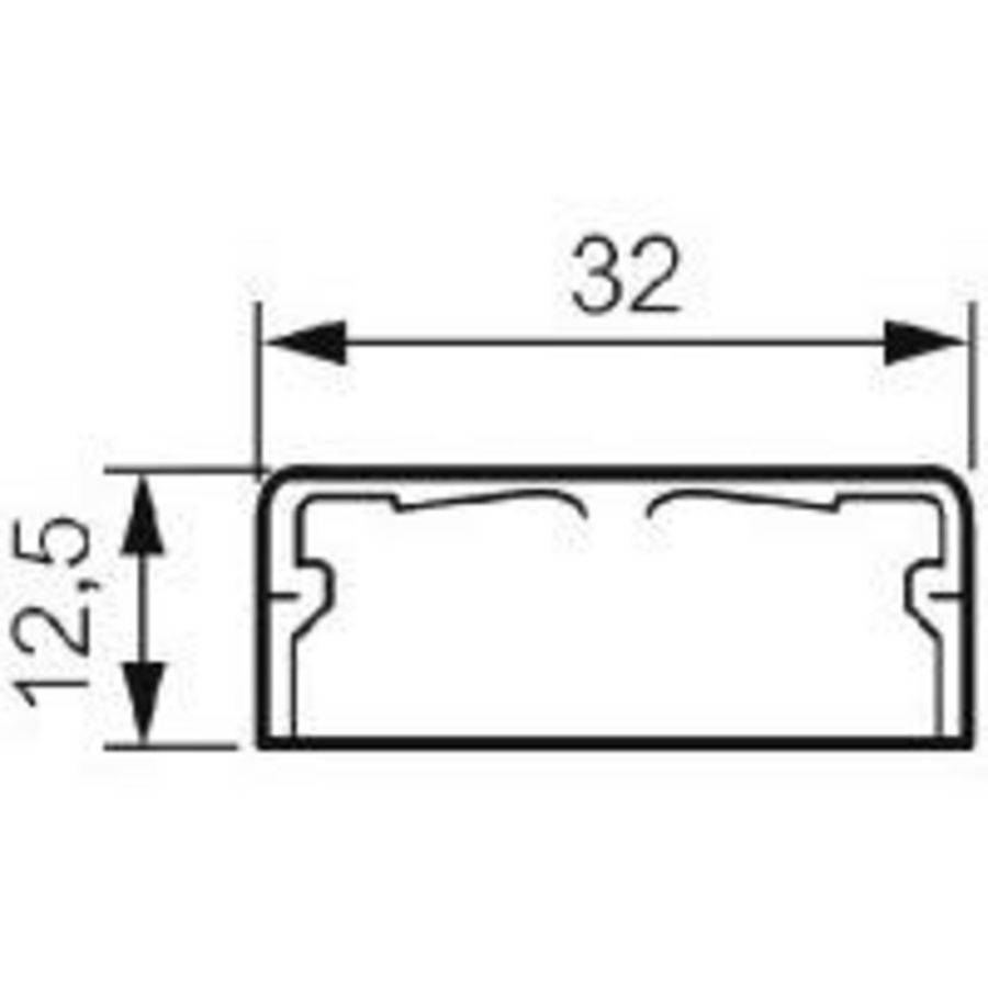 Binnen-/buitenhoek 32x12,5mm DLPlus