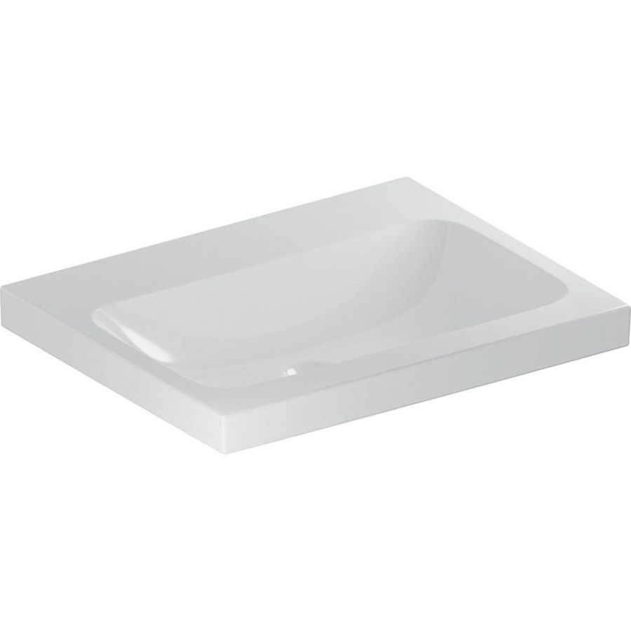 iCon Light wastafel 60x48cm z/kraangat z/overloop wit