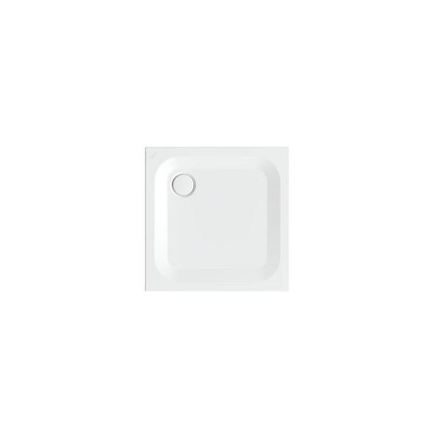 Douchebak geglazuurd staal BetteUltra 800×800×25mm wit antislip Pro afvoer Ø90mm