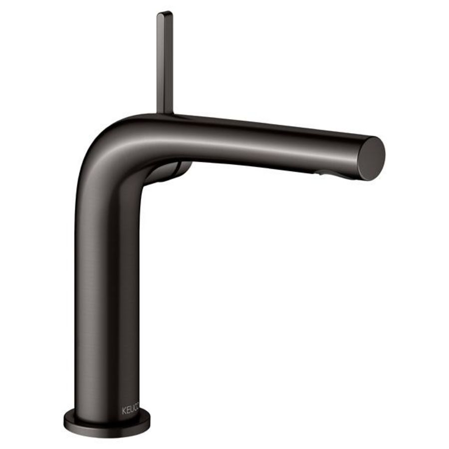 1-hendel wastafelmengkraan 150 afvoergarnituur titaanzwart geborsteld