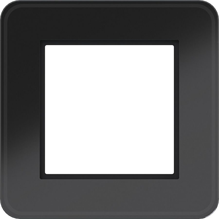 Afdekraam 1-voudig C.8 glas zwart glanzend