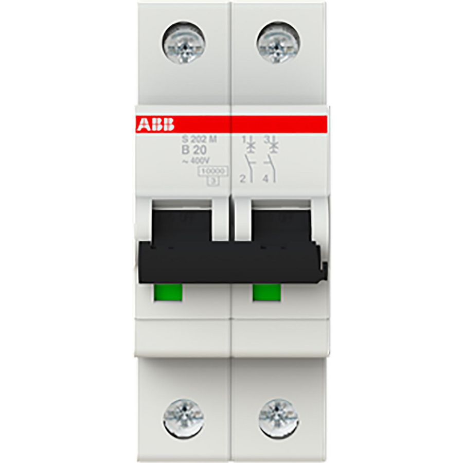 Installatieautomaat 10kA 2-polig B-karakteristiek 20A