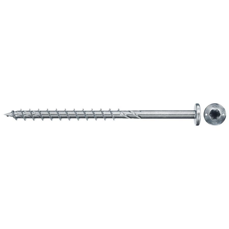 Spaanplaatschroef PowerFast 6x100mm TX bolkop verzinkt VVE=25