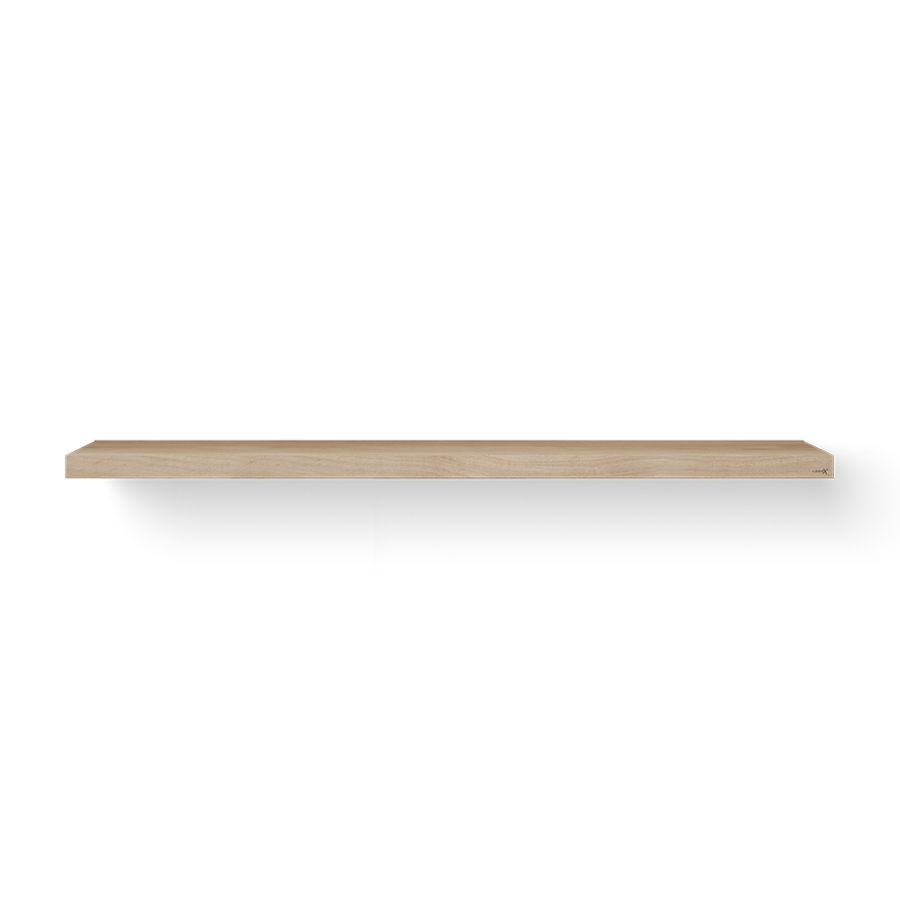Wastafelblad Base Wood eiken 200cm RVS zonder handdoekbeugel