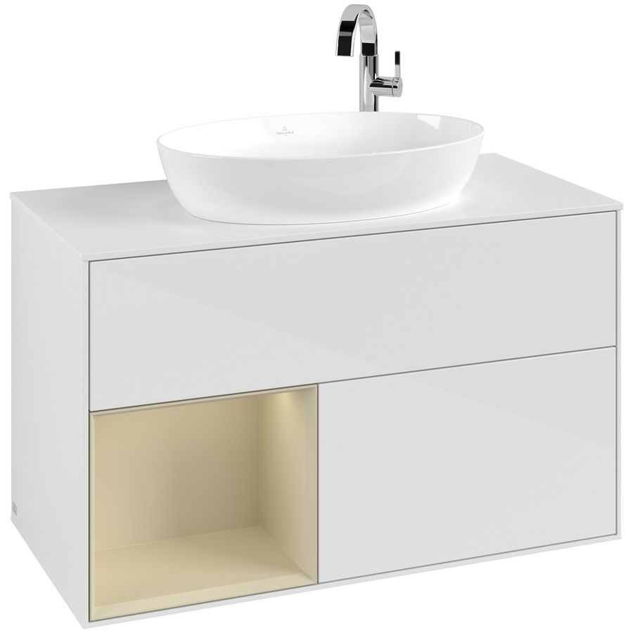 Wastafelonderkast Finion 1000x603x501mm G.White.L G891HJGF