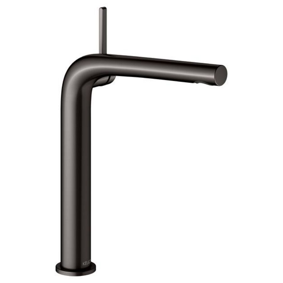 1-hendel wastafelmengkraan 240 afvoergarnituur titaanzwart geborsteld