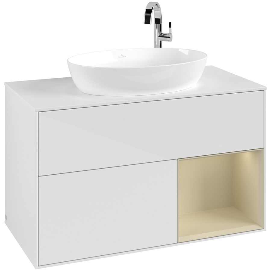 Wastafelonderkast Finion 1000x603x501mm G.White.L G901HJGF