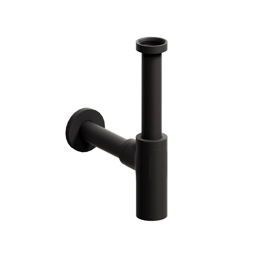 InBe designsifon type 1 rond mat zwart. Universeel toepasb