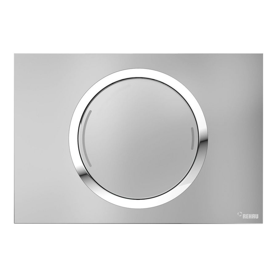 WC-Bedieningsplaat Zero 2-toets chroom mat