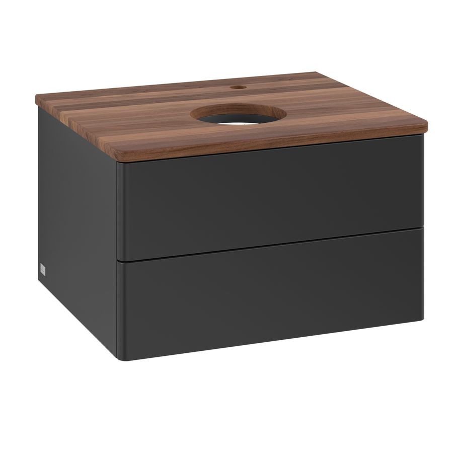 Wastafelonderkast Antao 600x360x500mm Black Matt Lacquer K18052PD
