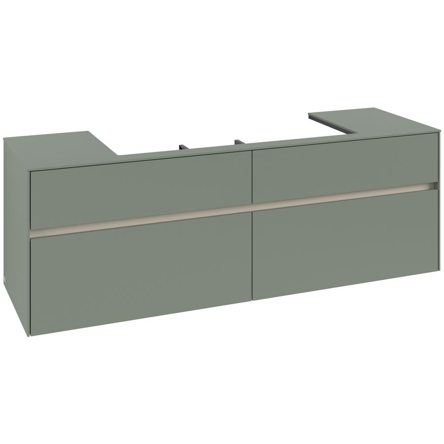 Wastafelonderkast Collaro 1600x548x500mm Soft Green C03100AF