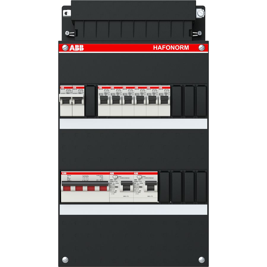 Installatiekast 6x achter 2x 30mA + F + HS 3-fasen