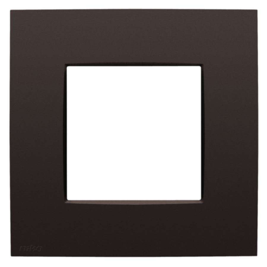 Enkelvoudige afdekplaat Niko Intense dark brown coated