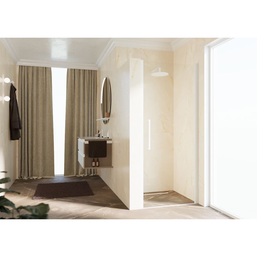 Douchedeur Young 1B 57 Ver.57-61Cm Helder Glas Wit Mat