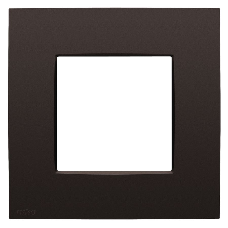 Enkelvoudige afdekplaat Niko Intense dark brown coated