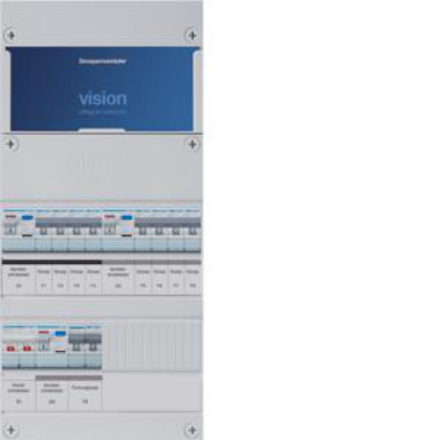 Groepenkast 8-groepenverdeler HS 3xALS 30mA +F 1-fase