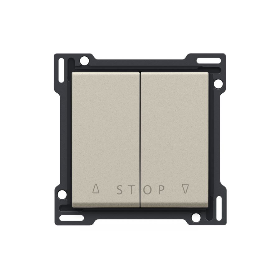 Afwerkingsset voor 2-voudige rolluikdrukknop voor elektronische stur sand textured