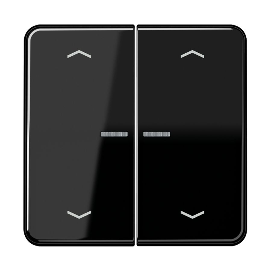 Stuurafdekking CD 2voudig zwart pijl HOME